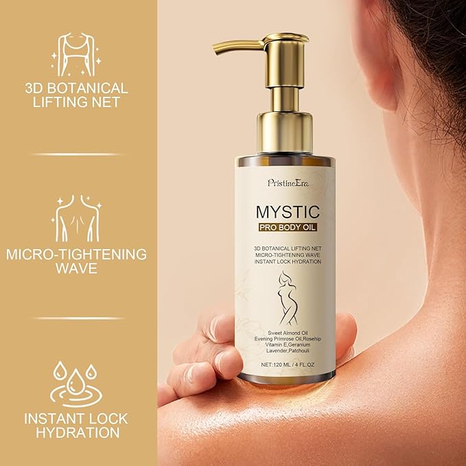 Mystic Body Firming Oil Deep Lasting Hydration and Firming Skin for Full Body Skin Tightening Magic Body Oil After Shower 4.23 fl oz (Fragance free)