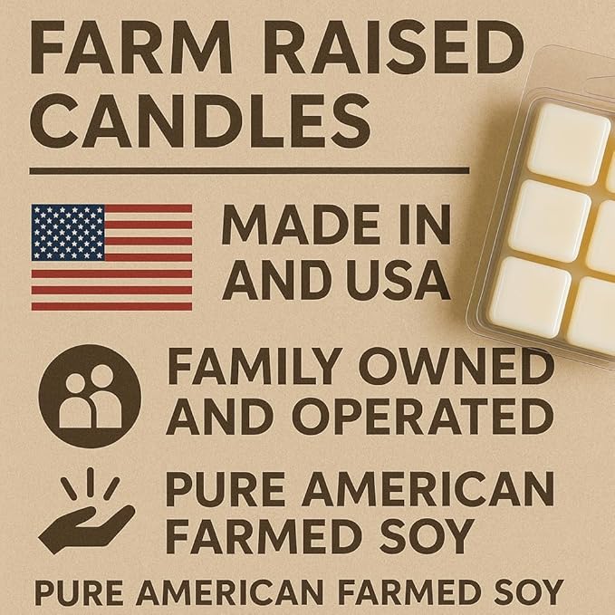 Farm Raised Candles – Fall Wax Melts Variety 1 LB Bundle (5 Packs, 16 oz) – Hand-Poured Soy Wax Cubes – Apple, Cinnamon, Pumpkin, Pecan Waffles – Fresh from The Farm Soy Wax Melts