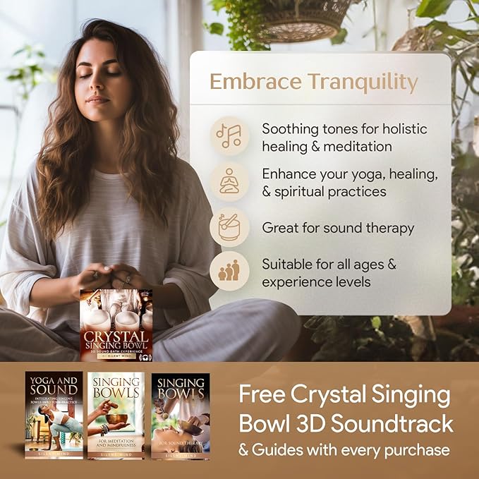 Handmade Tibetan Etched Singing Bowl Set – Sound Bowl & Meditation Bowl with Cushion, Mallet & Guide – Yoga Kit – Stress Relief Tools – Ancient Himalayan Meditation Tools