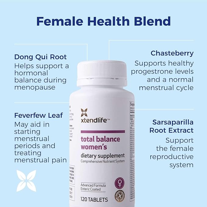 Xtendlife Total Balance Women’s Multivitamin for Immune, Heart, Digestive & Cellular Health - - Daily Support - 70+ Nutrients & Minerals - 30 Day Supply