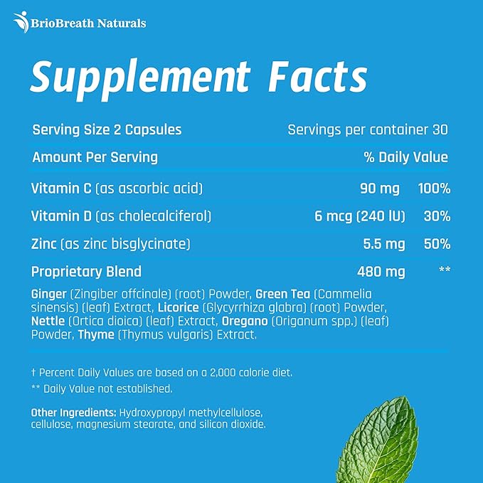 Lung Support Supplement - Natural Capsules for Lung Cleanse and Detox - Made in USA - Respiratory System; Mucus Clear - Vegan Supplement for Lung Detox; Respiratory Support - 60 Capsules