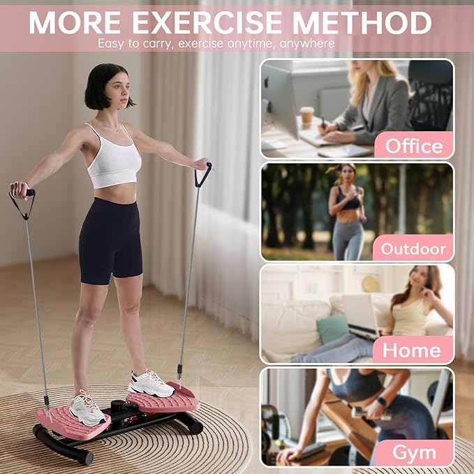 Waist Twister, Ab Twister Board 440 lbs Weight Capacity, Ab Machine for Slim Waist and Core, Workout Equipment with Smart LED Digital Display Track Time, Reps, Calories