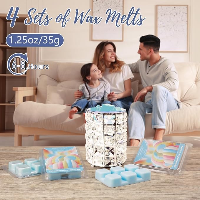 SCENTORINI Marshmallow Dreams Wax Melts, Scented Wax Melts, 4 Pack, Natural Soy Wax for Candle Making, Wax Warmer