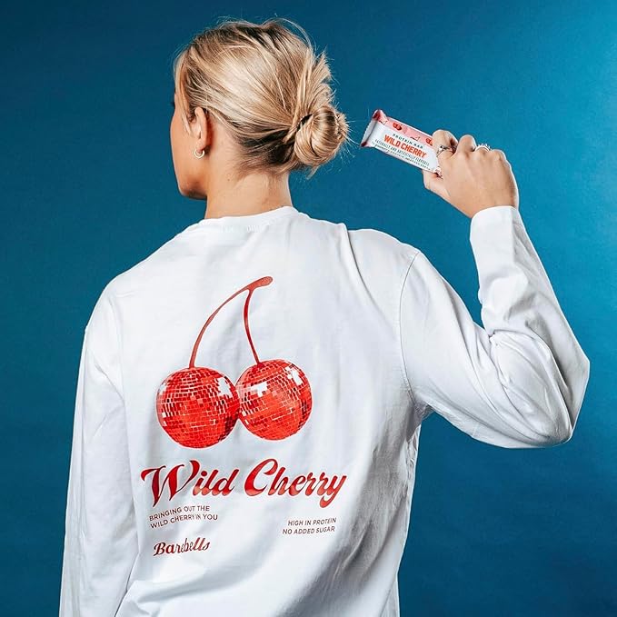 Barebells Protein Bars Wild Cherry - 12 Count, 1.94 oz Bars - Snacks with 20g of High Protein - Chocolate Nutrition Bar with 1g of Total Sugars - On The Go Snack & Breakfast Bars