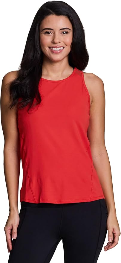 RBX Active Women's Workout Top with Breathable Mesh Panels, Quick Drying Gym Running Tank Top with Plus Sizes