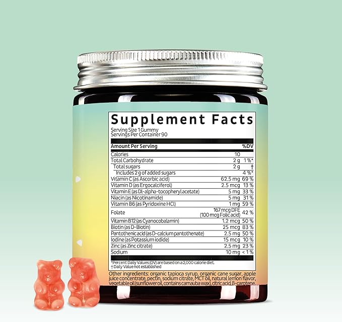 Bears with Benefits Immune Support Gummies – Vitamin C, D, B6 & B12 – Daily Immune Boost – Vegan, Naturally Flavored (30 Gummies)