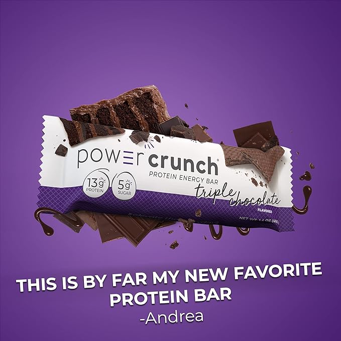 Power Crunch Protein Wafer Bars, Variety Pack, in 6 Flavors 1.4 Ounce Bars (30 Count). High Protein Snacks with Delicious Taste