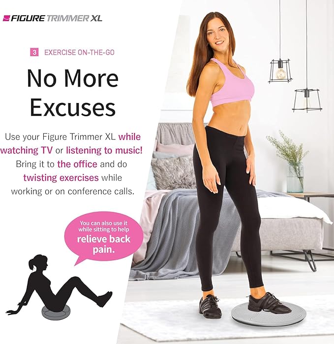 Daiwa Felicity Figure Trimmer Ab Twister Board - Waist Twister Machine for Core & Abs Exercise - Waist Twisting Fitness Tool, Dizzy Disc Twist Board for Slimming Workout & Reflexology