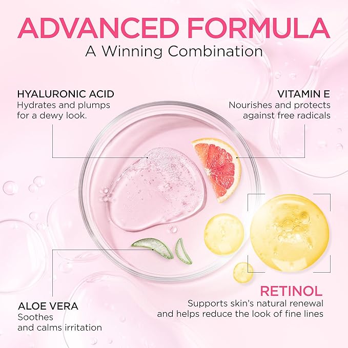 Retinol Serum for Face (8Oz) with Hyaluronic Acid, Vitamin E & Aloe Vera - Anti-Aging Serum