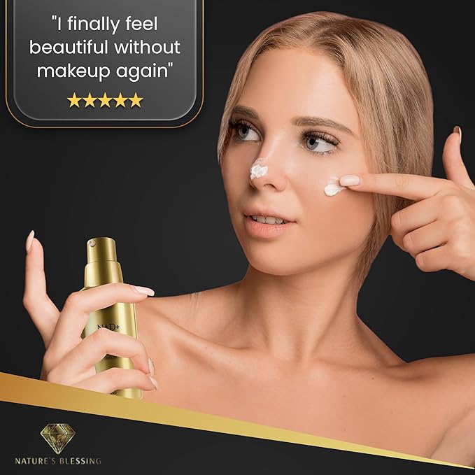 NAD+ Anti-Aging Serum – Boost Cellular Energy, Firm Skin & Reduce Wrinkles – with Niacinamide, Hyaluronic Acid, Peptides & Antioxidants – 1oz Rejuvenating Face Serum for Youthful Radiance