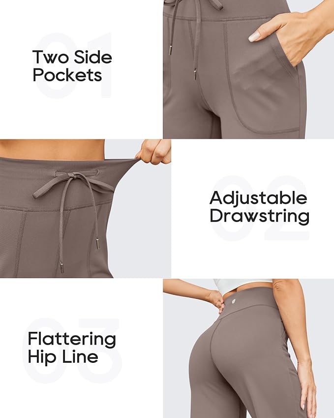 G4Free EverGoing Wide Leg Pants for Women Yoga Pants High Waist Sweatpants with Pockets Stretch Lounge Pants Comfy