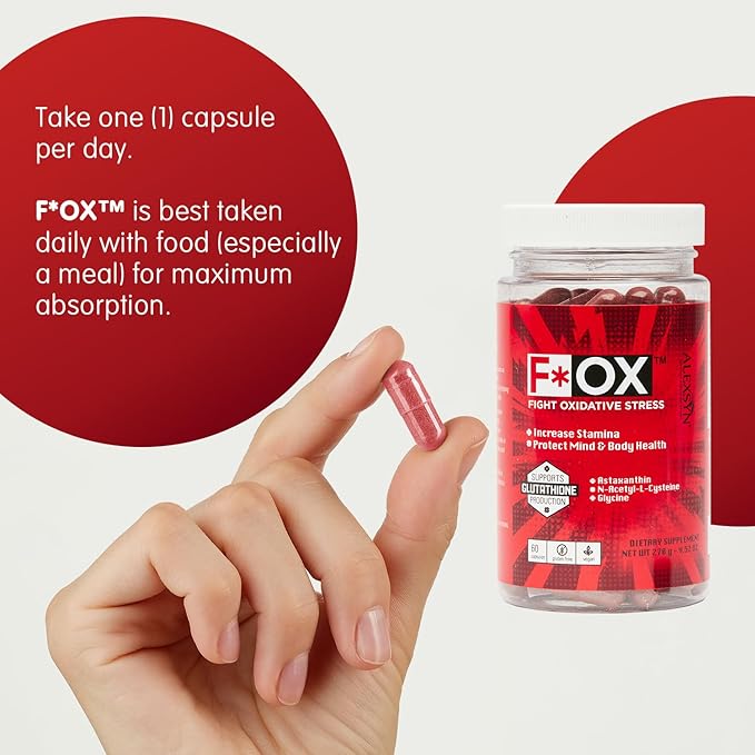 Mega-Potent Antioxidant Supplement - Fight Oxidative Stress and Boost Vitality - Vegan & Gluten-Free - 60 Capsules - Supports Body's detoxification Process