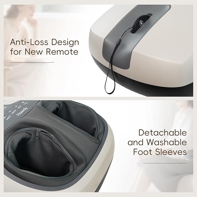 Howdy Cooling and Heating Foot Massager for Feet, Size 13 - Shiatsu Massage with Remote Control, Relief Plantar Fasciitis & Swollen Feet, 2025 Christmas Gift for Her/Him (30% Larger Heat Area)