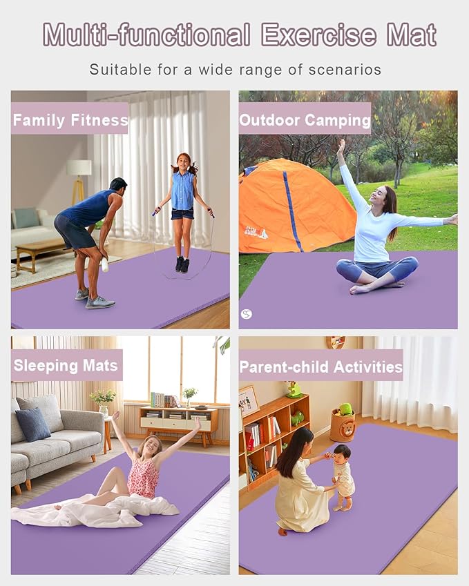 Large Yoga Mat 78"x 51" 20mm/15mm/10mm Thick Workout Mats for Home Gym, Extra Wide Workout for Women Men Gym Flooring Exercises