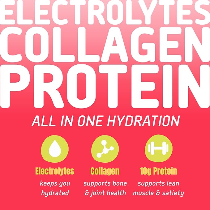 NEOTEIN: Electrolyte Powder Packets, Protein Powder with 10g Protein & Collagen | Hydration Packets - Zero Sugar, NO Fillers, NO Carbs | Cherry Passionfruit | 45 Calories | Keto & Paleo | Pack of 15