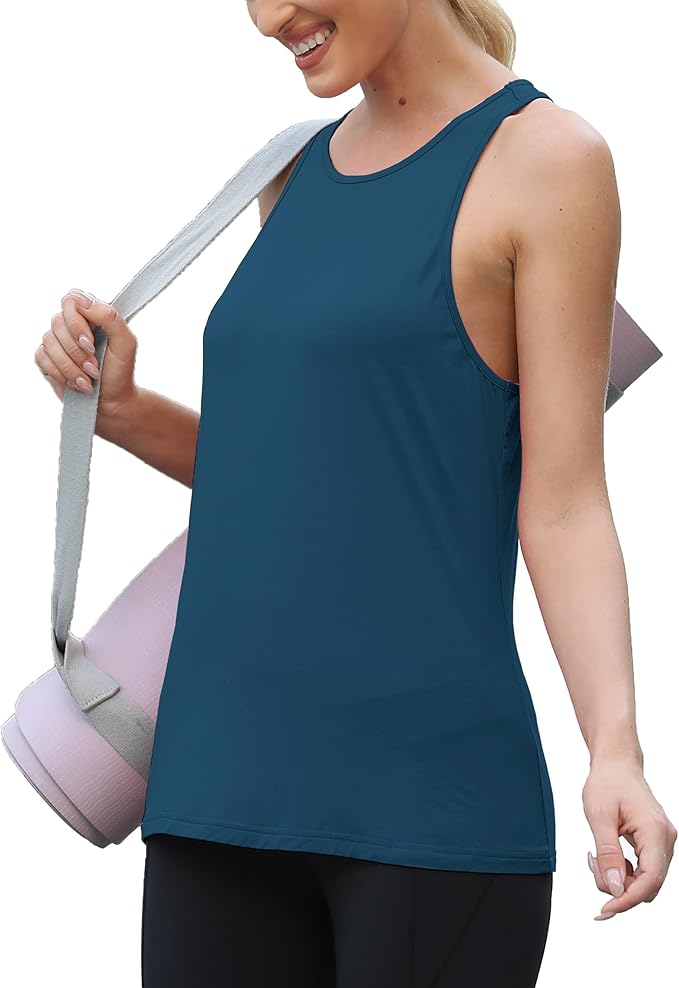 Mippo Workout Tops for Women Racerback Athletic Tank Tops Yoga Shirts Sleeveless Running Gym Clothes