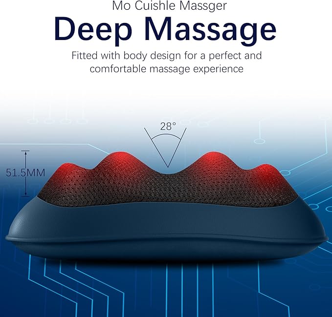 Mo Cuishle Shiatsu Back & Neck Massagers with Heat – Deep Tissue Relief for Pain, Tension & Muscle Relaxation – Perfect Gifts for Birthdays, Mother’s & Father’s Day, Christmas for Men, Women, Mom, Dad