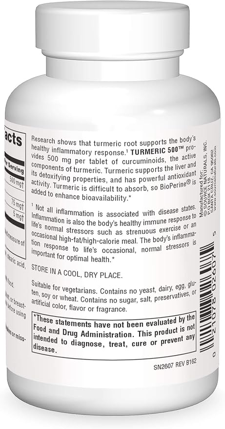 Source Naturals Turmeric, 500 mg - 120 Tablets