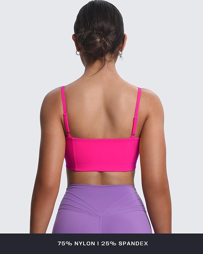 Aoxjox Women's Workout Bandeau Bras Training Fitness Running Yoga Crop Tank