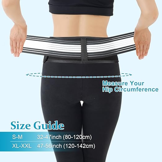 Back Brace for Lower Back Pain, Si Belt, Sciatic Nerve, Relief for Sciatica, Hip, Spine Pain, Pelvic, Sacroiliac Belt-Breathable & Adjustable Lumbar for Women and Men