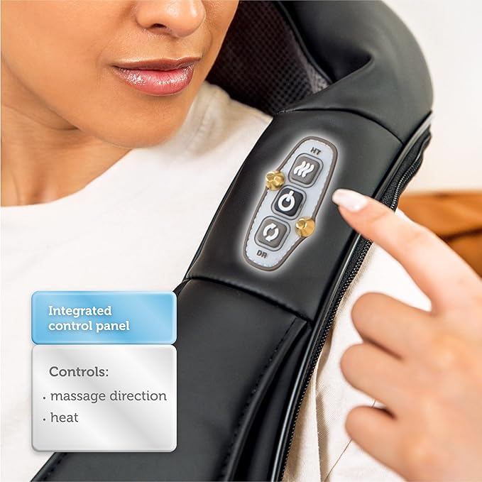 COMFIER Shiatsu Neck and Back Shoulder Massager with Heat, Back Massage for Pain Relief deep Issue,Gifts for Women Men