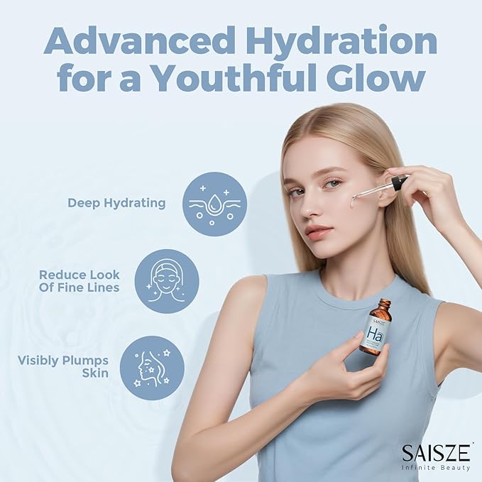Hyaluronic Acid Serum For Face, Anti Aging Skin Care Facial Serums, Hydrating, Moisturizing and Plumping, Face Moisturizer For Dry Skin, 60ml