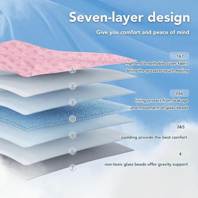 Topcee Weighted Blanket King Size (20lbs 80"x87"), Minky Dots Heavy Blanket for Woman, Man Sleeping, Soft, Cozy and Cooling Weighted Throw Blankets, Machine Washable, Pink