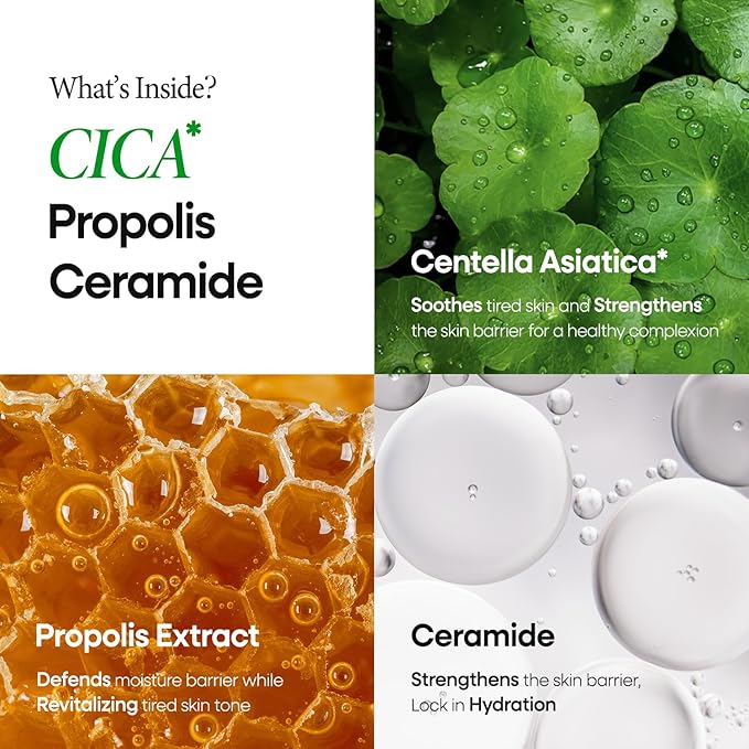 Nature Republic Cica Daily Face Mask (30 vegan sheets) Propolis Extract & Centella Asiatica Bulk Facial spa Mask for Moisturizing & Hydrating Glow, korean beauty skin care for all skin types