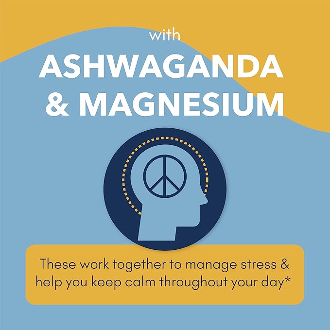 Mindful Morning Sugar Free Hot Chocolate Mix with Organic Ashwagandha and Magnesium Supplements to Relax the Mood and Calm the Mind, Natural Stress Relief Supplement Hot Cocoa