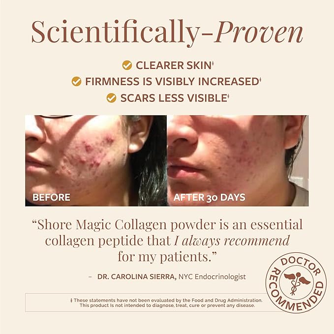 Premium Marine Collagen Powder – Hydrolyzed Type I, II, III & IV Peptides for Skin, Hair, Nails & Joints – Wild-Caught Fish, Kosher, Unflavored, Travel Friendly, 28 Daily Packets