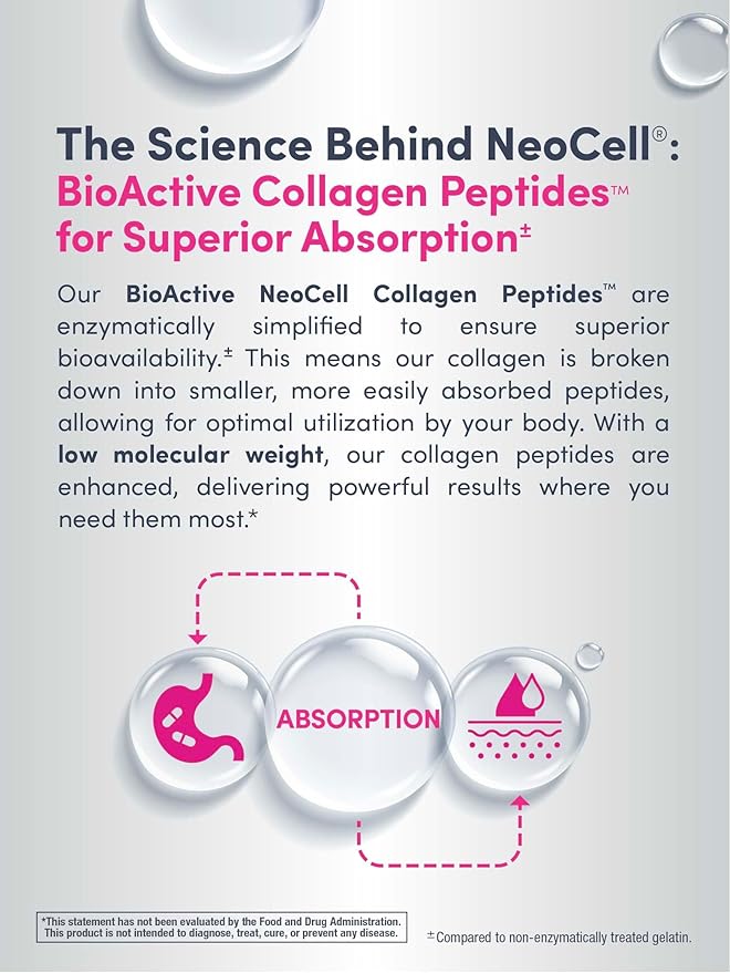 NeoCell Super Collagen Peptides | 13.7 oz | Grassfed Bovine | With Hyaluronic Acid and Vitamin C | Non-GMO, Gluten & Soy Free Supplement