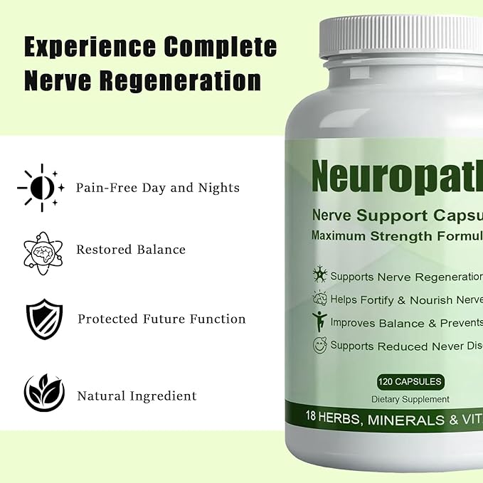 Neuropathy Pills for Nerve Discomfort, Nerve Support Supplement with Alpha Lipoic Acid 600 Mg & Acetyl L-Carnitine,Enhance Nerve Calming, Strength for Nerve Discomfort Support, 120 Count