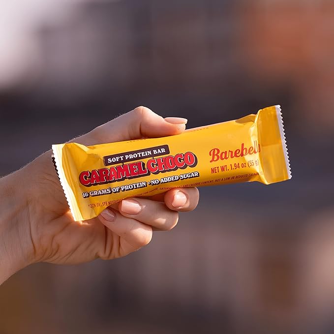 Barebells Soft Protein Bars Caramel Choco - 12 Count, 1.9oz Bars - Protein Snacks with 16g of High Protein - Fluffy Chocolate Protein Bar with 2g of Total Sugars - Soft Protein Snack & Breakfast Bars.