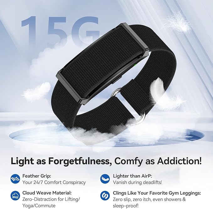 Smart Health Wristband for Women & Men - Activity Fitness Trackers Wearable Blood Pressure Monitor with Heart Rate and Sleep, Step Counter & Calories Tracker, IP68 Waterproof 173 Sport Modes Black
