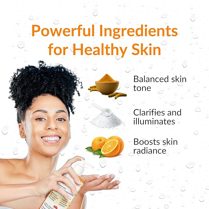 Nasola Kojic Acid Body Wash – Turmeric & Vitamin C Brightening Cleanser, Moisturizing Exfoliating Shower Gel for Women & Men – 11.8 fl oz
