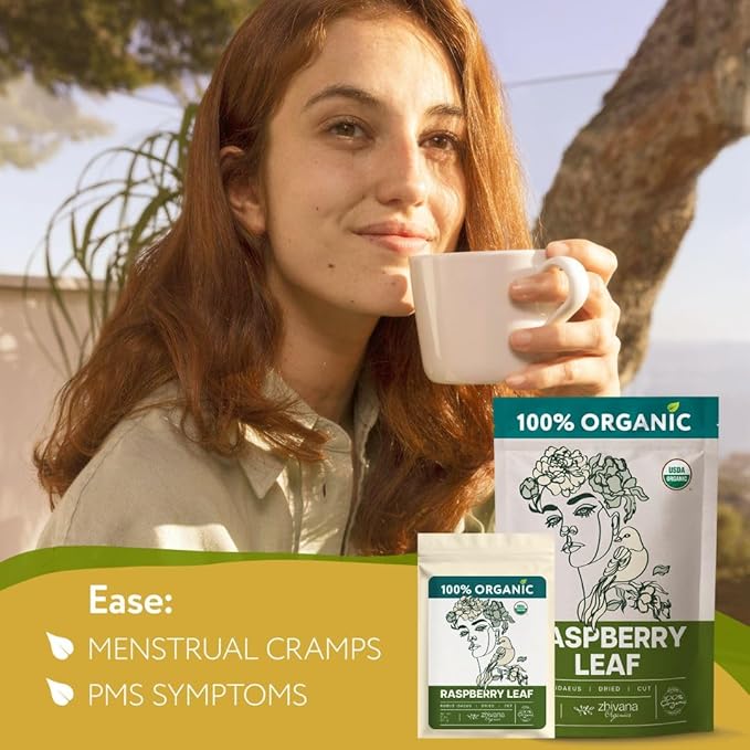 Organic Red Raspberry Leaf Tea โ Loose Leaf Herbal Tea โ 2 oz (Rubus idaeus)