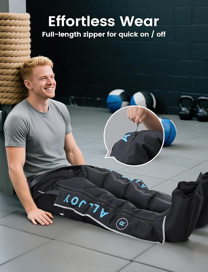 Cordless Air Compression Leg Recovery System, Professional Leg Massager Boots with Smart 5-Zone Tech for Sequential Compression, Fast Muscle Recovery & Swelling Relief for Athletes, FCC Certified