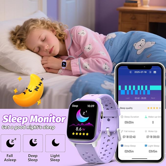 Kids Watch with 140 Sports Modes, 1.5" Kids Fitness Tracker, Girls Smart Watch, No APP/Phone Required, Sleep Monitor, Heart Rate, Puzzle Games, IP68 Waterproof,Gifts for Girls Teens Aged 6-15