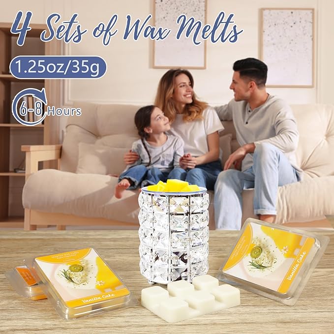 SCENTORINI Wax Melts, Vanilla Cake Fragrance Wax Cubes, 4-Pack, Long-Lasting Scented Wax Melts for Wax Warmer