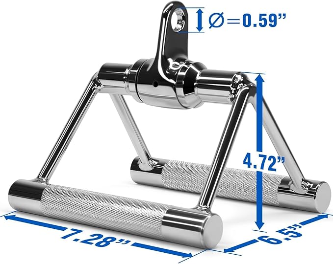 Yes4All Cable Machine Attachment, Double D Hanlde & Tricep Rope Cable Attachment, Weight Machine Accessories Load 880 LB for Home Gym