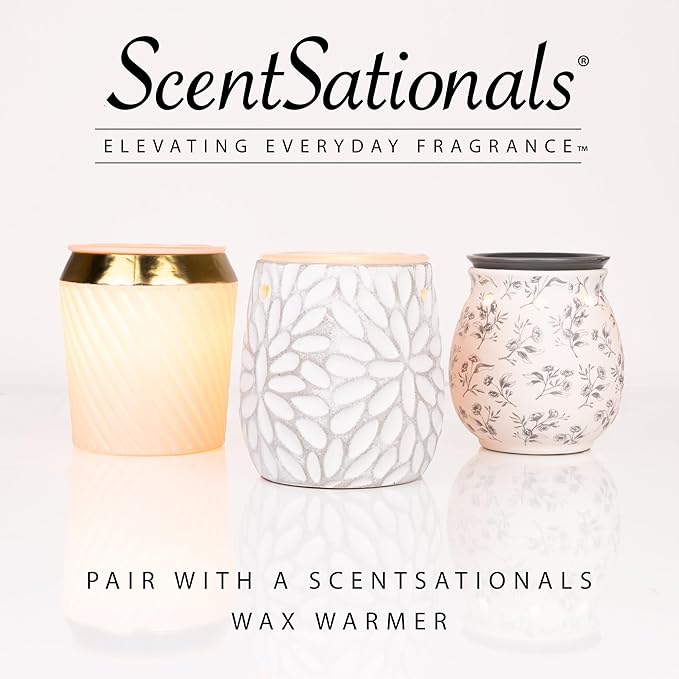 Scentsationals Wax Melts, Wax Cubes Strong Scent - Flower Garden Collection Plumeria Waters - Long Lasting Scented Wax Melts for Warmer, 10oz (24-Cubes)