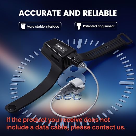 Wellue Wrist Pulse Oximeter| 100-Hour Endurance Blood Oxygen Monitor with Audible Reminder, Rechargeble Checkme O2 Ultra for Tracking SpO2 and Pulse Rate, Comes with Free PC Software & APP