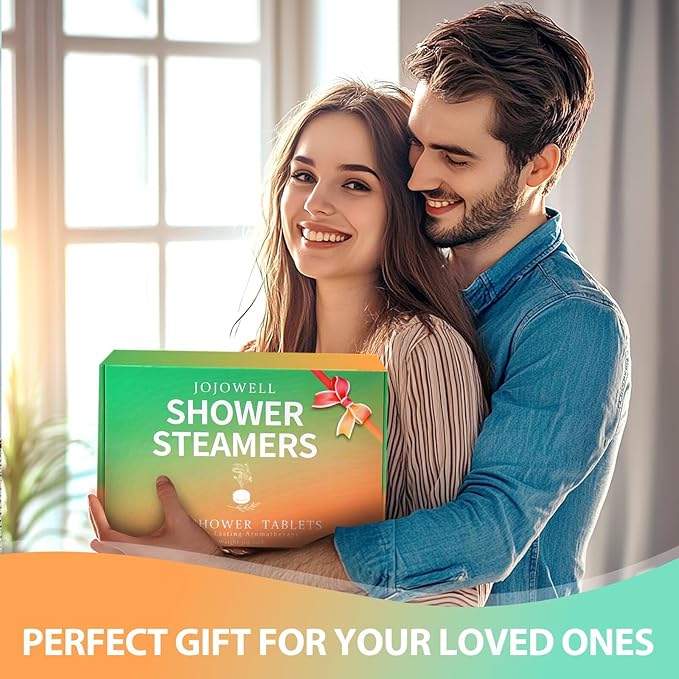 Shower Steamers Aromatherapy - 12 Pack Shower Bomes with Essential Oils, Birthday Gifts for Women Men, Self Care Home SPA Relaxation Gifts for Mom, Teen, Stress Relief