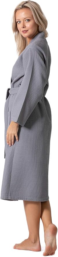 Waffle Knit Lightweight Kimono Spa & Bath Robes for Women - Quick Dry - Soft