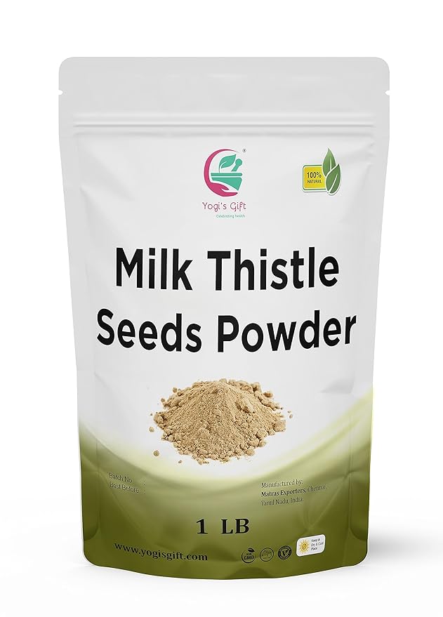Milk Thistle Seed Powder 1 LB | Rich in Silymarin | by Yogi's Giftยฎ