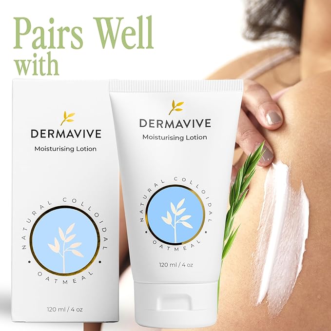 Dermavive Hydrating Facial Cleanser, Soap-Free Gentle Cleanser with Colloidal Oatmeal & Vitamin E, Soothes & Moisturizes Dry Sensitive Skin, Suitable for All Skin Types, 250ml (8.5oz)
