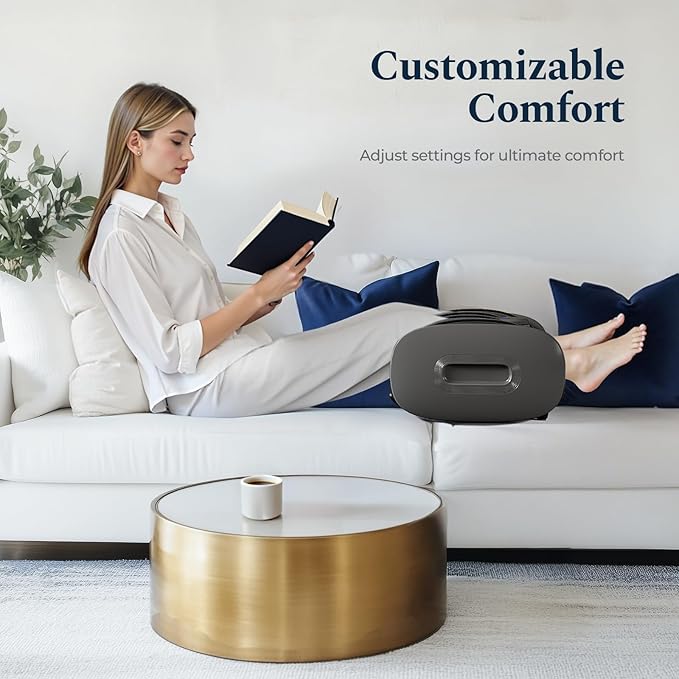 HomeCare Shiatsu Foot Massager with Heat & Ice Therapy - Gray, Deep Kneading for Plantar Fasciitis & Neuropathy Relief, Adjustable Intensity, Feet/Leg/Calf/Ankle at Home/Office,Gifts for Women, Men
