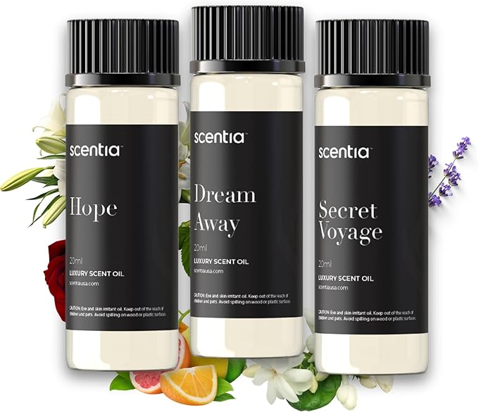 Perfume-Inspired Essential Oil Set – 3×20ml Diffuser Oils with Floral & Woody Notes | Designer Fragrance Blends for Home, Spa & Aromatherapy