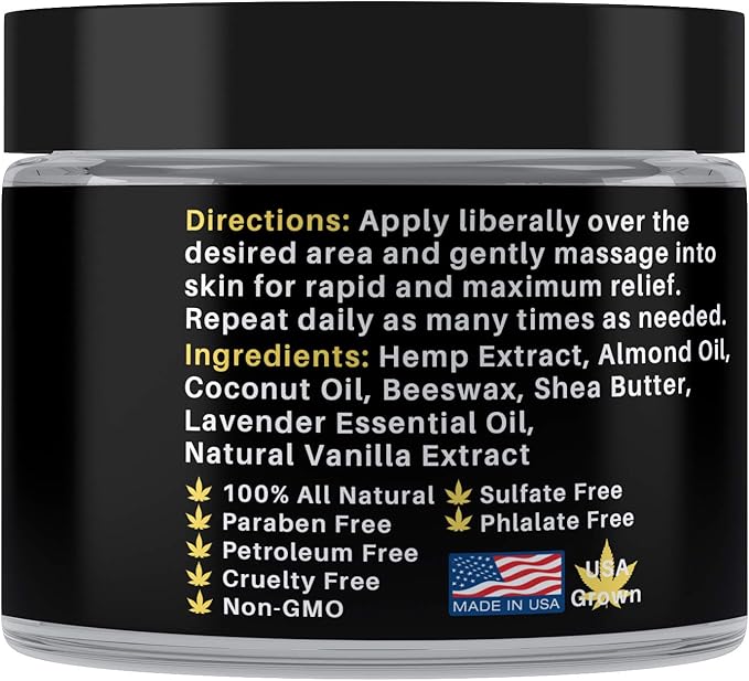 Medical Miracles Hemp 500 Mg Ultra Strength Healing Salve Ideal for HIPS, Joints, Neck, Back, Elbows, Fingers, Hands, and Knees Made in USA
