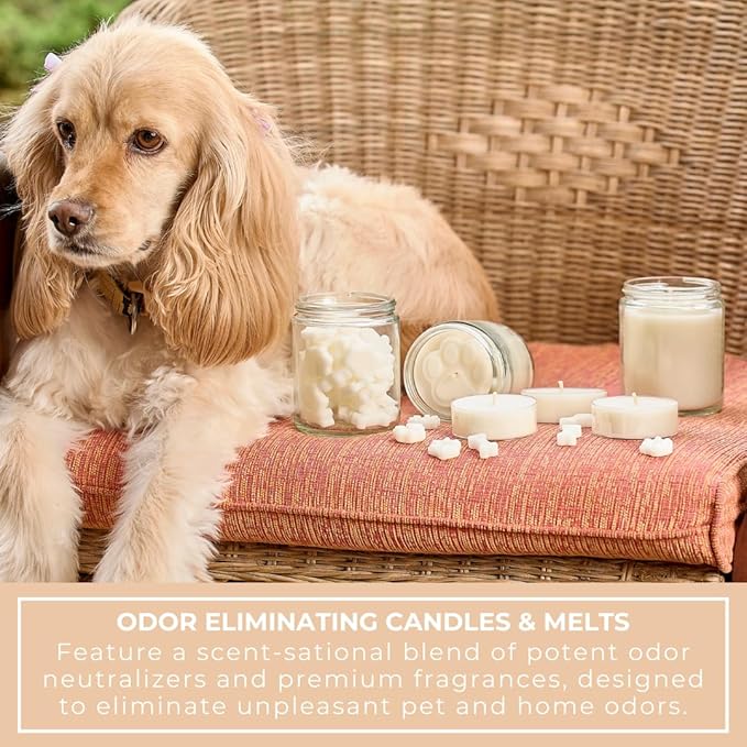 9oz Pet Odor Eliminator Wax Melts, Long-Lasting Vanilla Scented, Non Toxic, Pets Odor Eliminating Wax Cubes, Natural Plant-Based Wax Blend